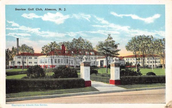 Absecon New Jersey Seaview Golf Club Street View Absecon Postcard K107863