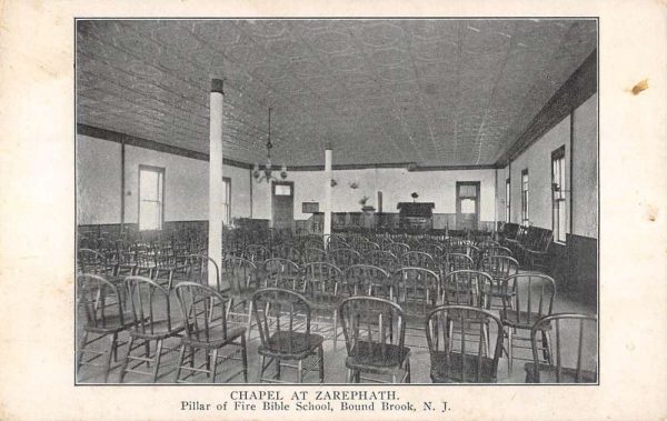 Bound Brook New Jersey Chapel At Zarephath Interior Antique Postcard K107867
