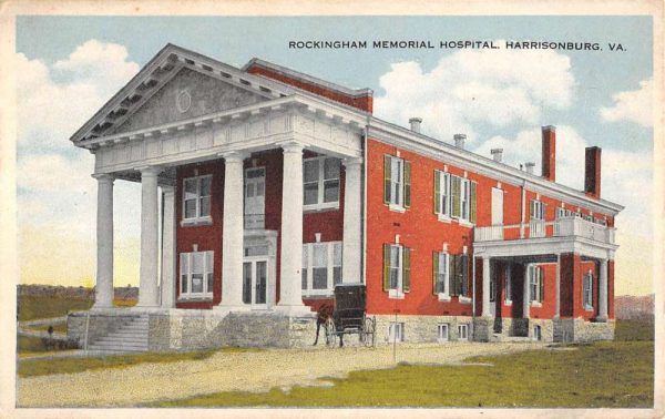 Harrisonburg Virginia Rockingham Memorial Hospital Antique Postcard K107889