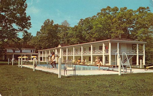 Healing Springs Virginia Cascade Inn Pool View Vintage Postcard K107890