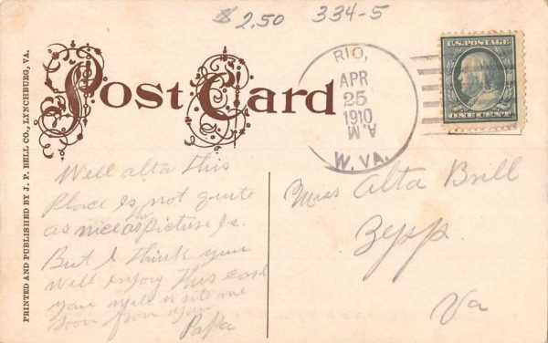 Manassas Battle Field Virginia Stone Bridge Waterfront Antique Postcard K107898 - Image 2