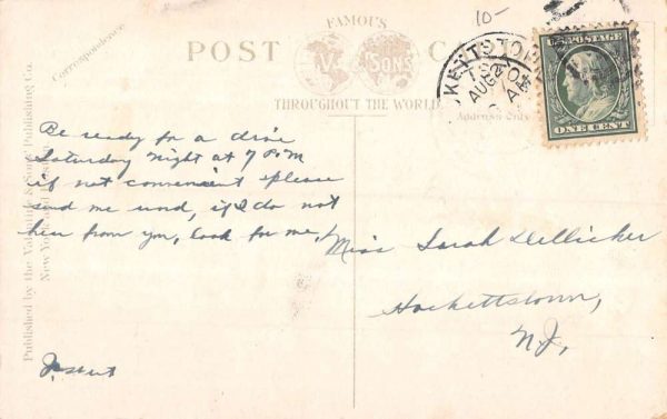 Dover New Jersey Hoagland Memorial Presbyterian Church Antique Postcard K107918 - Image 2