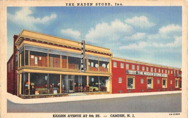 Camden New Jersey Kaign Avenue Naden Store Antique Postcard K107927
