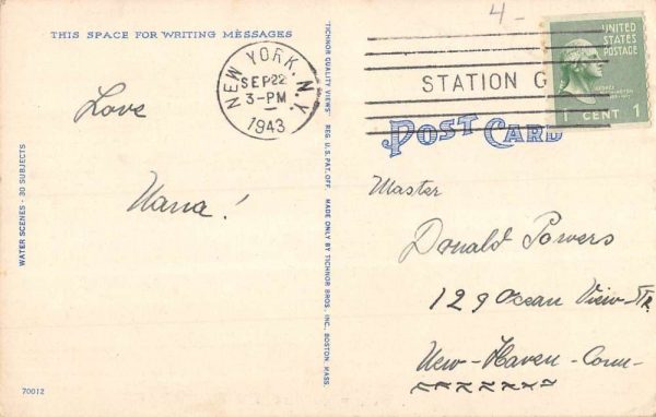 Verona New Jersey Scenic Waterfront Greeting Antique Postcard K107943 - Image 2
