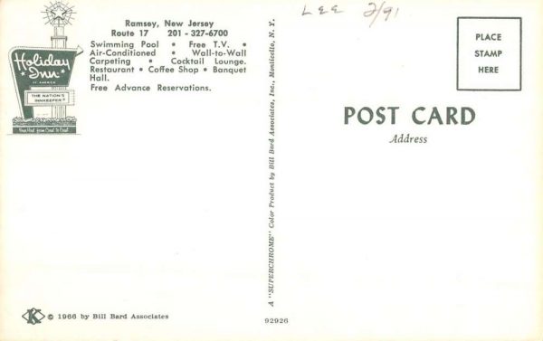 Ramsey New Jersey Holiday Inn Multiview Vintage Postcard K107965 - Image 2