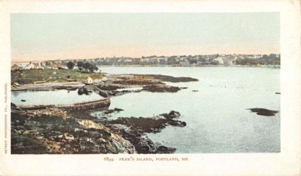 Portland Maine Peaks Island Detroit Antique Postcard K107987