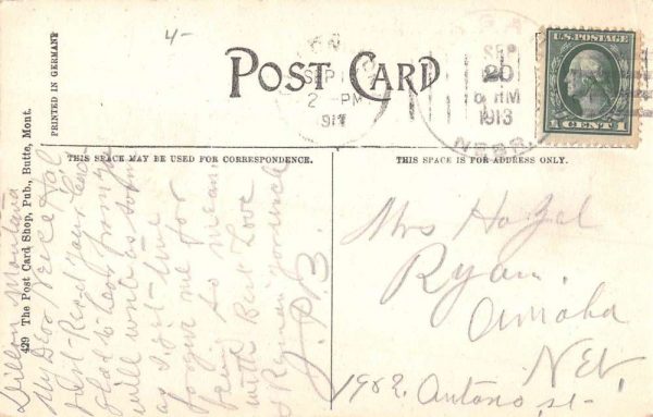 Dillon Montana County High School Street View Antique Postcard K108041 - Image 2