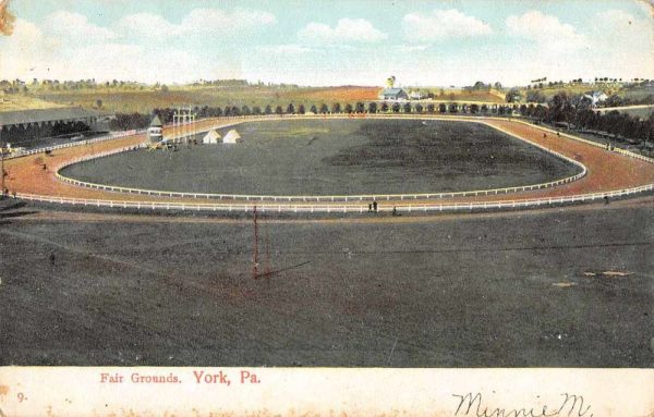 York Pennsylvania panoramic aerial view Fair Grounds antique pc Z50957