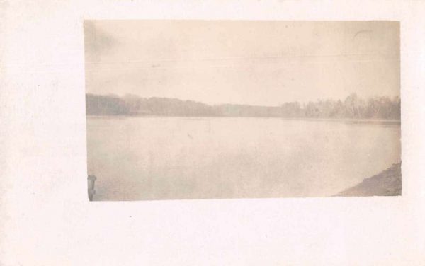 W. Danville Vermont birds eye view Joe's Pond from shore real photo pc Z51005
