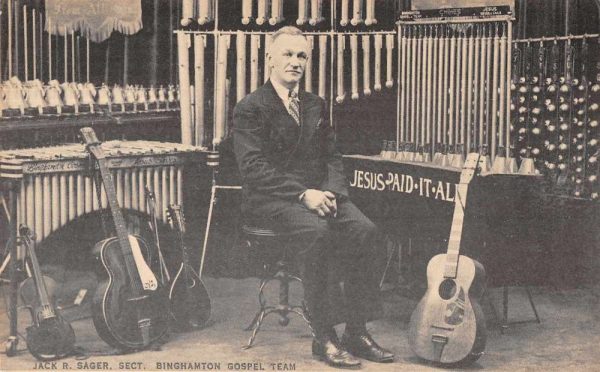 Jack R. Sager Section Binghamton Gospel team instruments antique pc Z51007