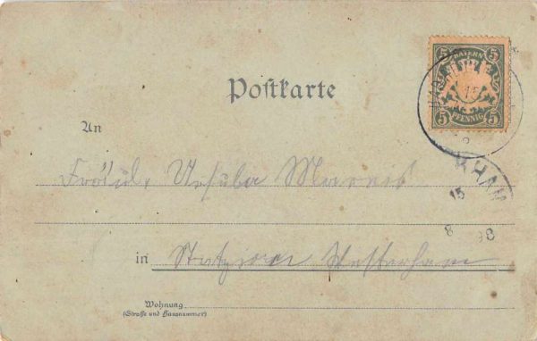 Reichenhall Upper Bavaria Germany Grus aus night scene in town antique pc Z51028 - Image 2