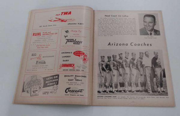U of Arizona vs Air Force Academy Football 1962 Program J81369 - Image 2