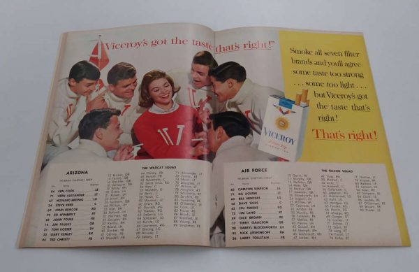 U of Arizona vs Air Force Academy Football 1962 Program J81369 - Image 4