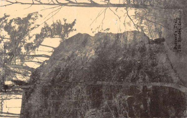 The Shades Indiana birds eye view Buzzard's Trail vintage pc Z51209