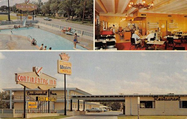 Garden City Kansas multi-views Continental Inn vintage pc Z51235