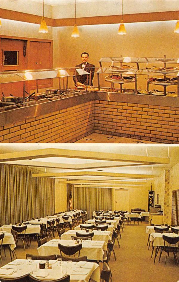 Newton Kansas views of The Guest House Serlf-Service Cafeteria vintage pc Z51238