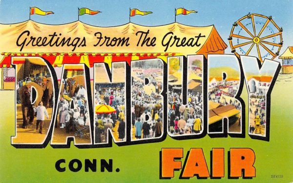 Danbury Connecticut Greetings From The Great scenic views vintage pc Z51271