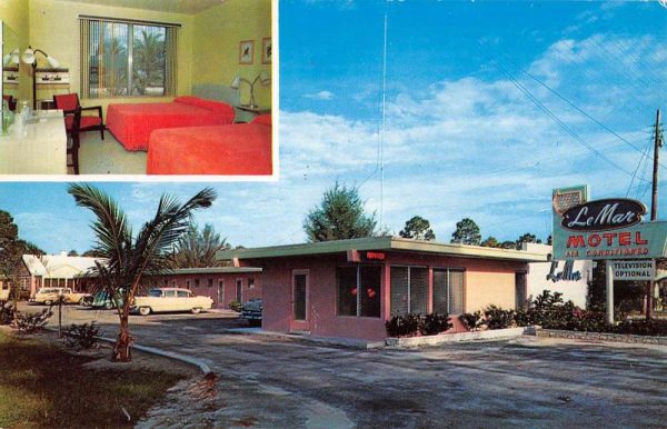 Fort Myers Florida Le Mar Motel Cermaic Gift Shop Vintage Postcard KA688540