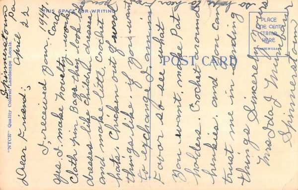 Spinnerstown Pennsylvania Horse Riding Roadway Antique Postcard KA688546 - Image 2
