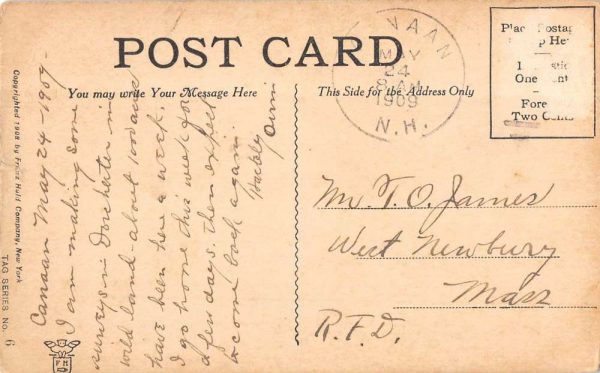 Dorchester New Hampshire Hunter Scout Boy Antique Postcard KA688560 - Image 2