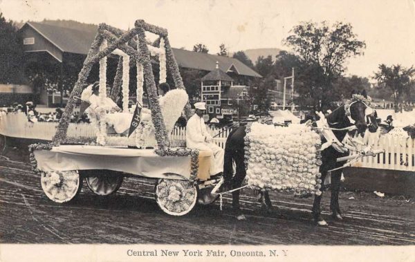 Oneonta New York Parade Float Real Photo Antique Postcard KA689033