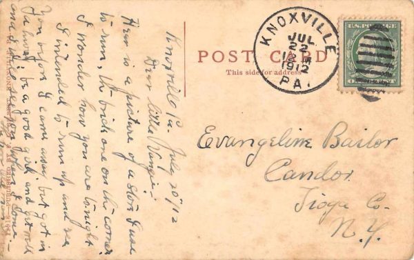 Knoxville Pennsylvania Main Street Looking West Vintage Postcard JC932548 - Image 2
