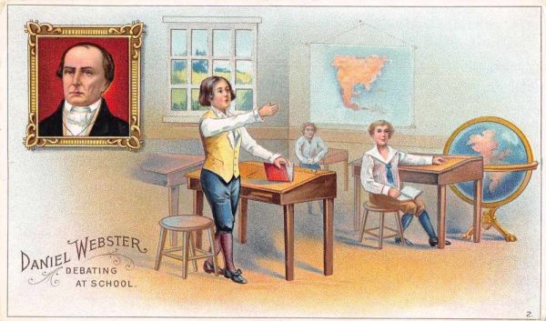Daniel Webster at School Webster Cigars Advertising Vintage Postcard JC932559