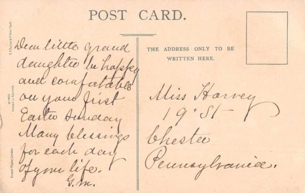 Easter Greetings Cherub Angel with Flowers Vintage Postcard JC932562 - Image 2
