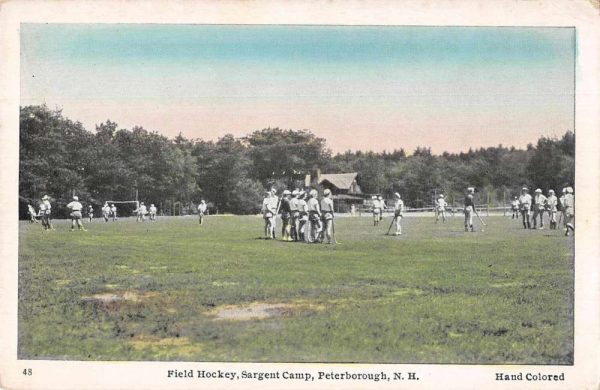 Peterborough New Hampshire Sargent Camp Field Hockey Vintage Postcard JC932566