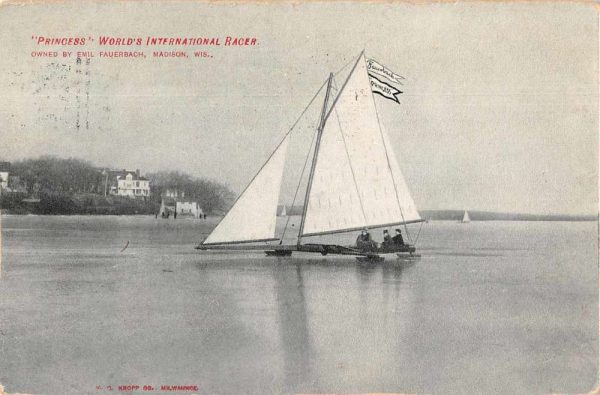 Princess World's International Racer Sail Boat Vintage Postcard JC932576