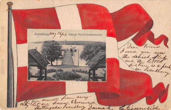 Svendborg Denmark View from Christiansminde Vintage Postcard JC932613