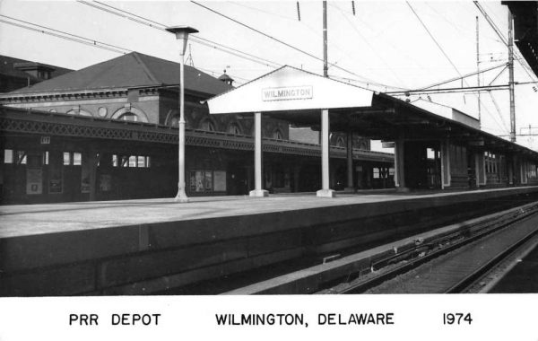 Wilmington Delaware PRR Depot Train Station Real Photo Vintage Postcard JC932945