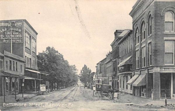 Hanover Pennsylvania Baltimore Street Vintage Postcard JC932947