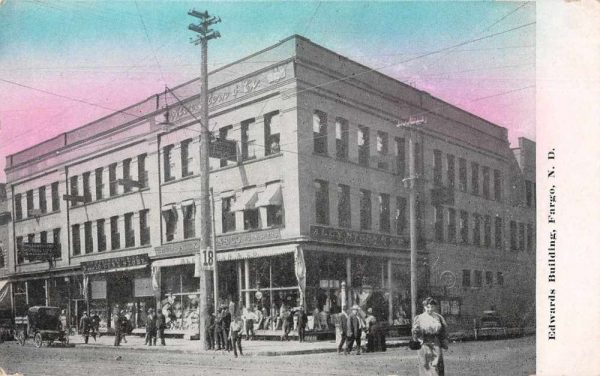 Fargo North Dakota Edwards Building Vintage Postcard JD933485