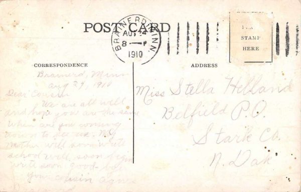 Brainerd Minnesota Northwestern Hospital Vintage Postcard JD933486 - Image 2