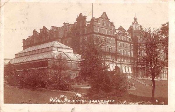 Harrogate England Hotel Majestic Real Photo Vintage Postcard JE229010