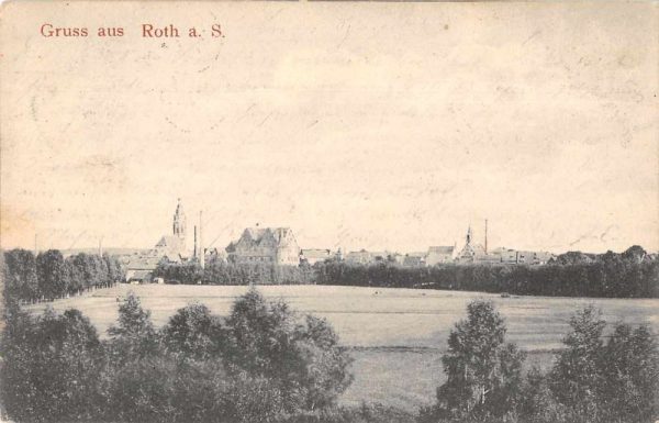 Roth Germany Birds Eye View Gruss Aus Vintage Postcard JE229023