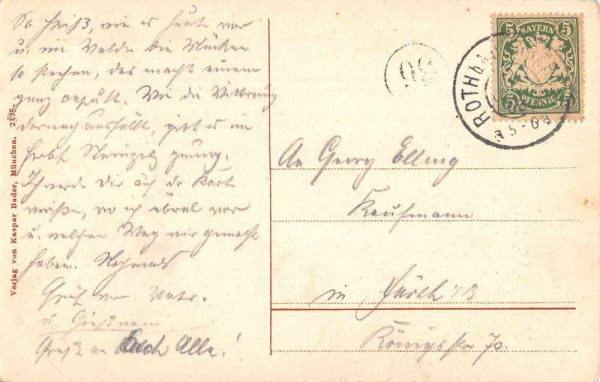 Roth Germany Birds Eye View Gruss Aus Vintage Postcard JE229023 - Image 2