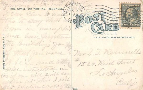 Memphis Tennessee Cotton Bales Levee Scene Vintage Postcard JE229044 - Image 2