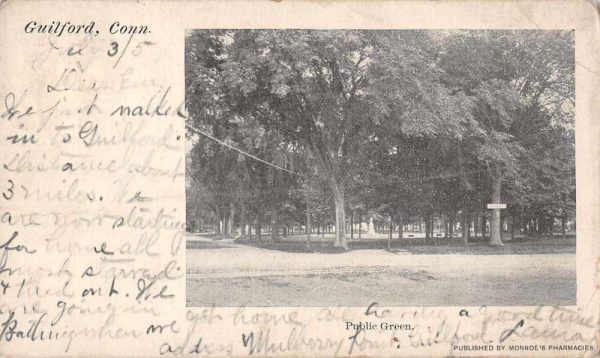 Guilford Connecticut Public Green Park Scenic View Vintage Postcard JE229301