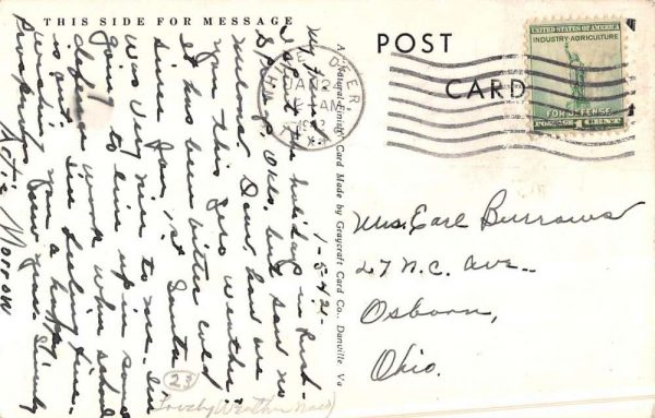 Rush Springs Oklahoma view of men in watermelon patch antique pc ZA440968 - Image 2