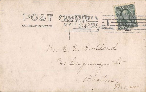 Manchester New Hampshire Woman feeding Cow Real Photo Vintage Postcard JE229420 - Image 2
