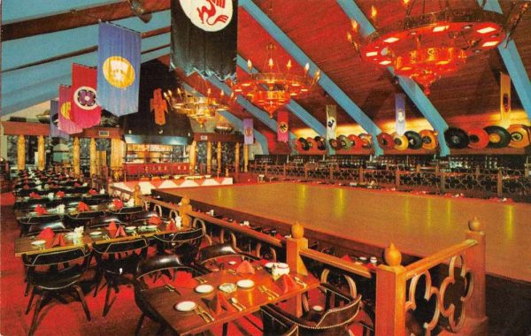Dania Florida The Viking Restaurant and Lounge Interior Postcard JE229451