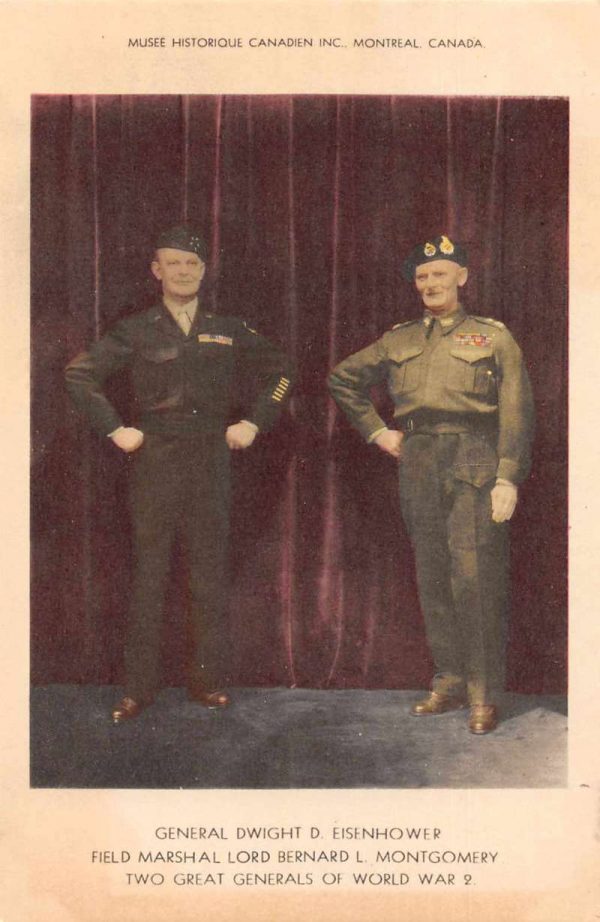 Montreal Canada Museum Wax Figures Eisenhower and Montgomery Postcard JE229503