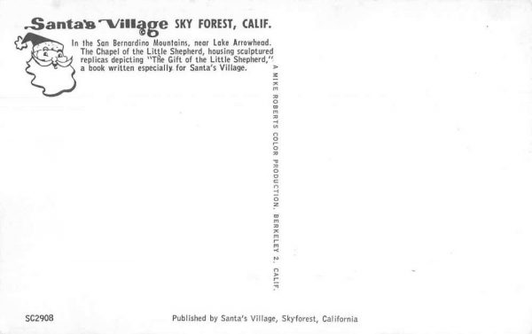 Skyforest California Santa's Village Chapel Vintage Postcard JE229535 - Image 2