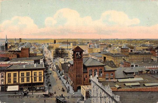 Winston-Salem North Carolina Manufacturing Section Vintage Postcard JE229541