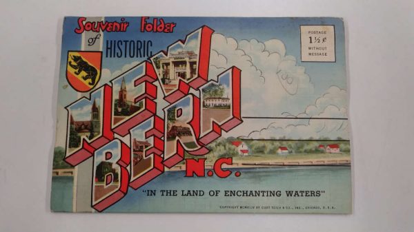 New Bern North Carolina Buildings Etc Fold Out Views Postcard Folder JE229643