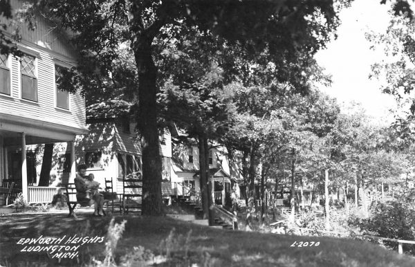 Ludington Michigan Epworth Heights Real Photo Vintage Postcard JE229775