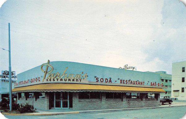Miami Beach Florida Parham's Restaurant Vintage Postcard JE229799