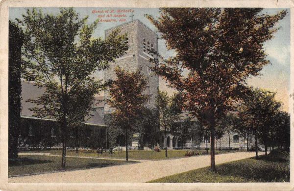 Anniston Alabama St Michael's Church Exterior Vintage Postcard JE229854